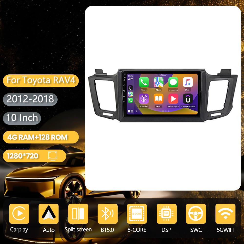 Android 16 for Toyota RAV4 2012 - 2018 Carplay Auto Radio Multimedia Player Car Stereo GPS Stereo 2din Steering Wheel Control