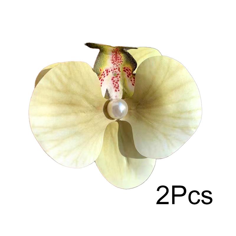 

2 шт. шпилька корейские аксессуары для волос INS жемчужная орхидея заколка для волос изящная прическа заколка-уточка бабочка орхидея головка цветок