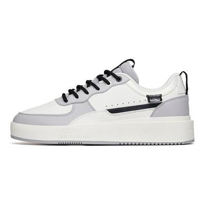 Lifestyle Series Non-Slip Durable Low-Top Skate Shoes Men Sneakers White Gray 912228012-2