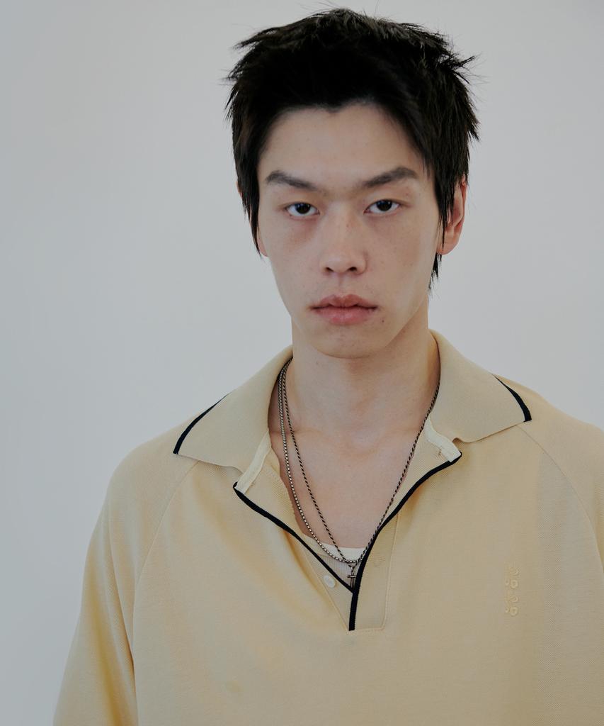 NUAKLE Line Pique Shirt_Yellow