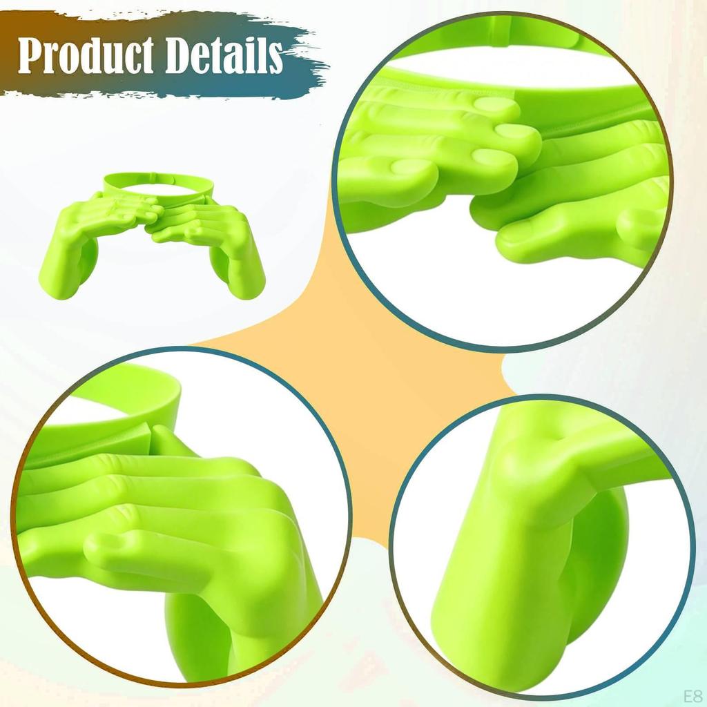 Hand Shaped Sun Hat Protector Unique Funny Headband for Pool Summer Festival Yellow