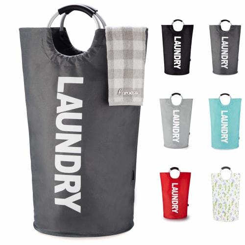 Caroeas 125L Extra Large Laundry Basket, Large Capacity, Foldable, Stylish, Water-Repellent, with Handles