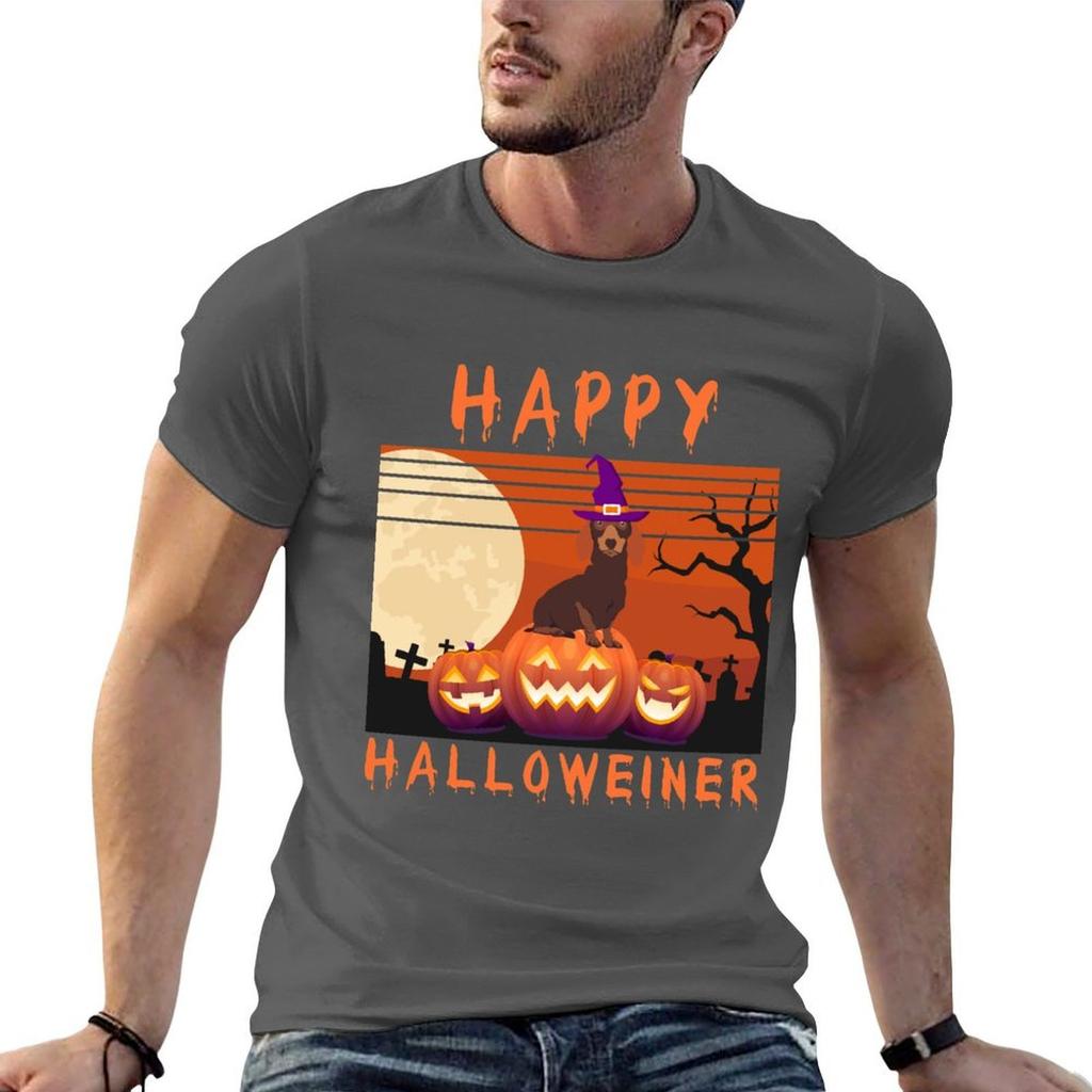 Happy Halloween Halloweiner Daschund Dog Lovers Funny Weiner Dog Owner Gift Tshirt Casual Loose Fit Summer Tee Shirt