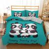 Lovely Cartoon Panda Bedding Sets Printed Duvet Cover Set For Boys Girls 135x200 Duvet Cover King Single Double Size Room Decor