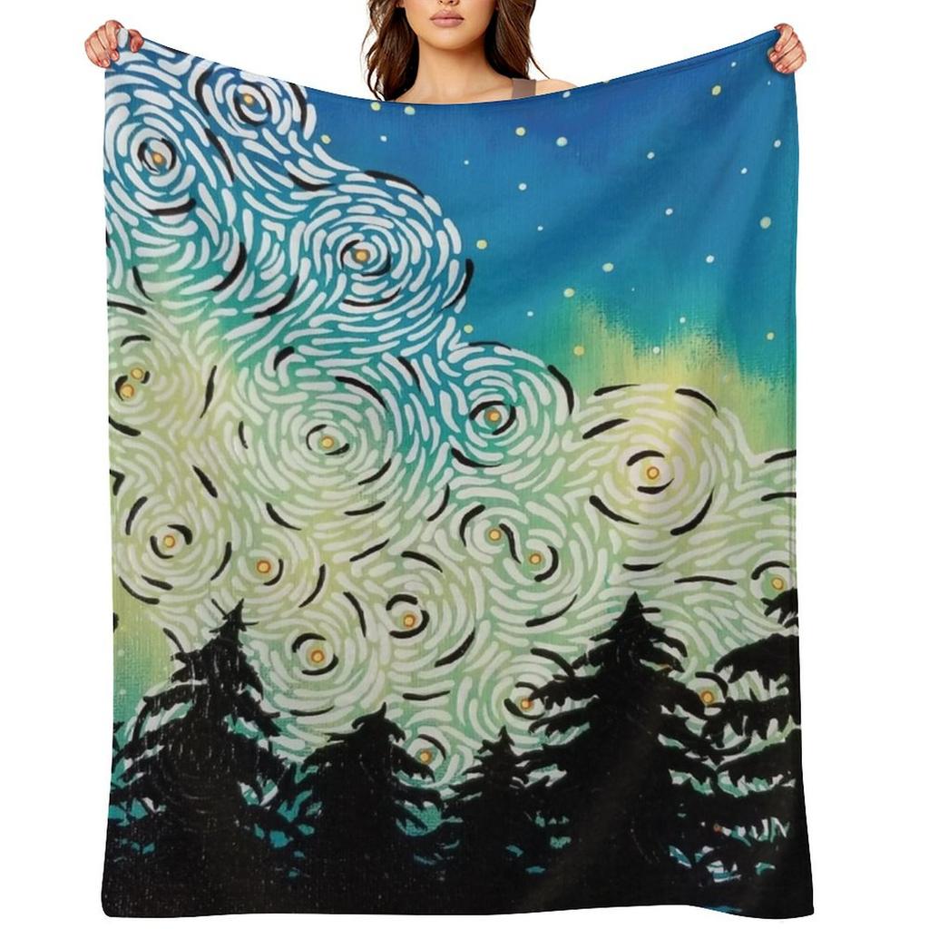Aurora Borealis Throw Blanket Baby Blankets Ands Decorative Throw Nap Blankets