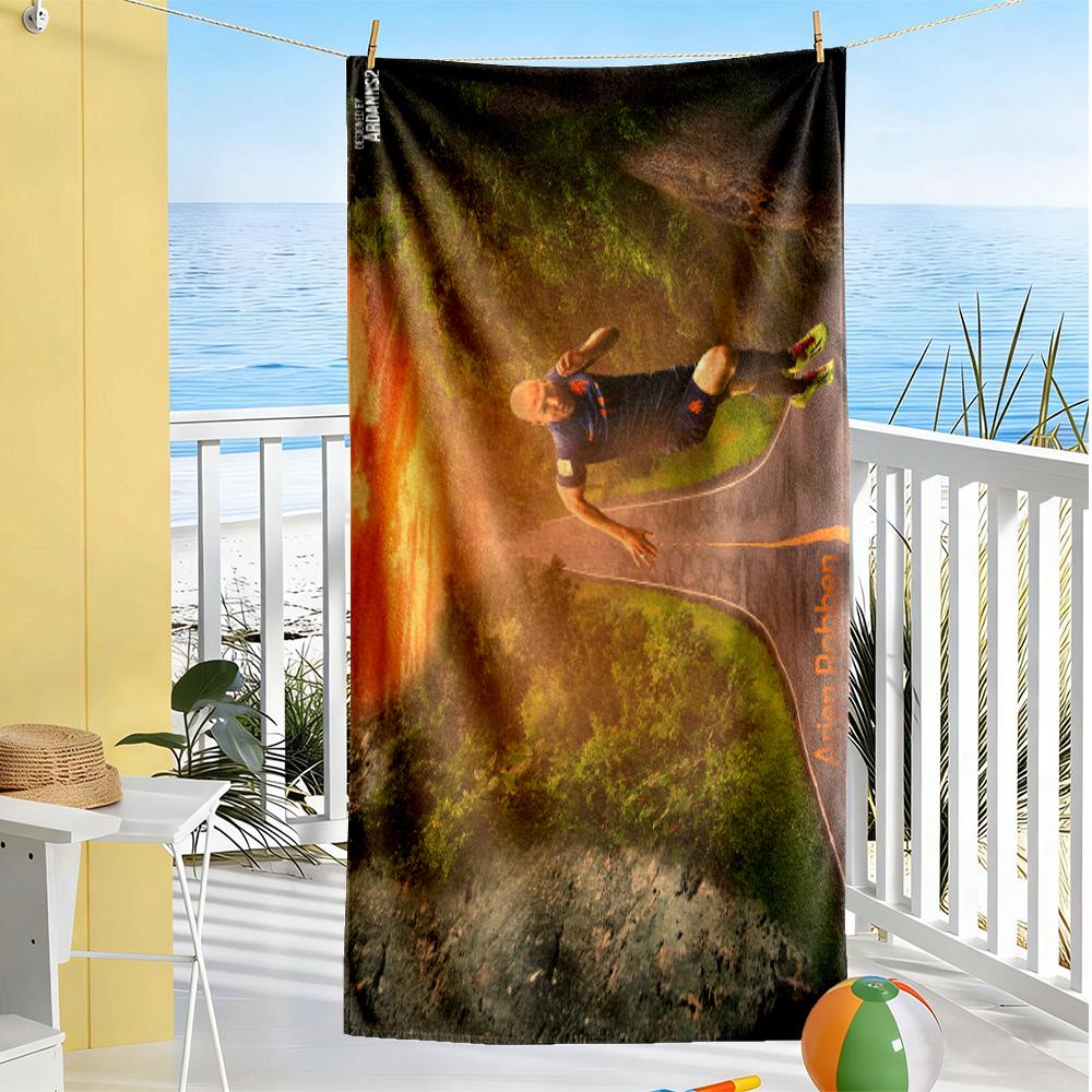 Towards Sunset Beach Towel Quick-Dry Soft Microfiber Comfortable Lightweight Suitable for Sports, Travel, Swimming, Yoga, Bathroom, Beach, And Pool