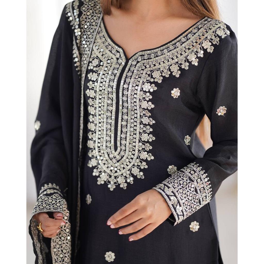Women Indian Pakistani Bollywood Salwar Kameez Party Wear Designer Sharara Suit VF-1120A