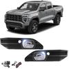 LH+RH LED Fog Lights with Bezel & Wire Harness & Switch For GMC Canyon 2023 2024