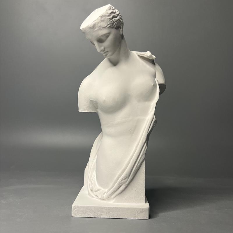 Vintage Greek Bust Sculpture Bookcase Porch Ornament White Plaster Figure Statue Crafts Gift Interior Aesthetic Decoration