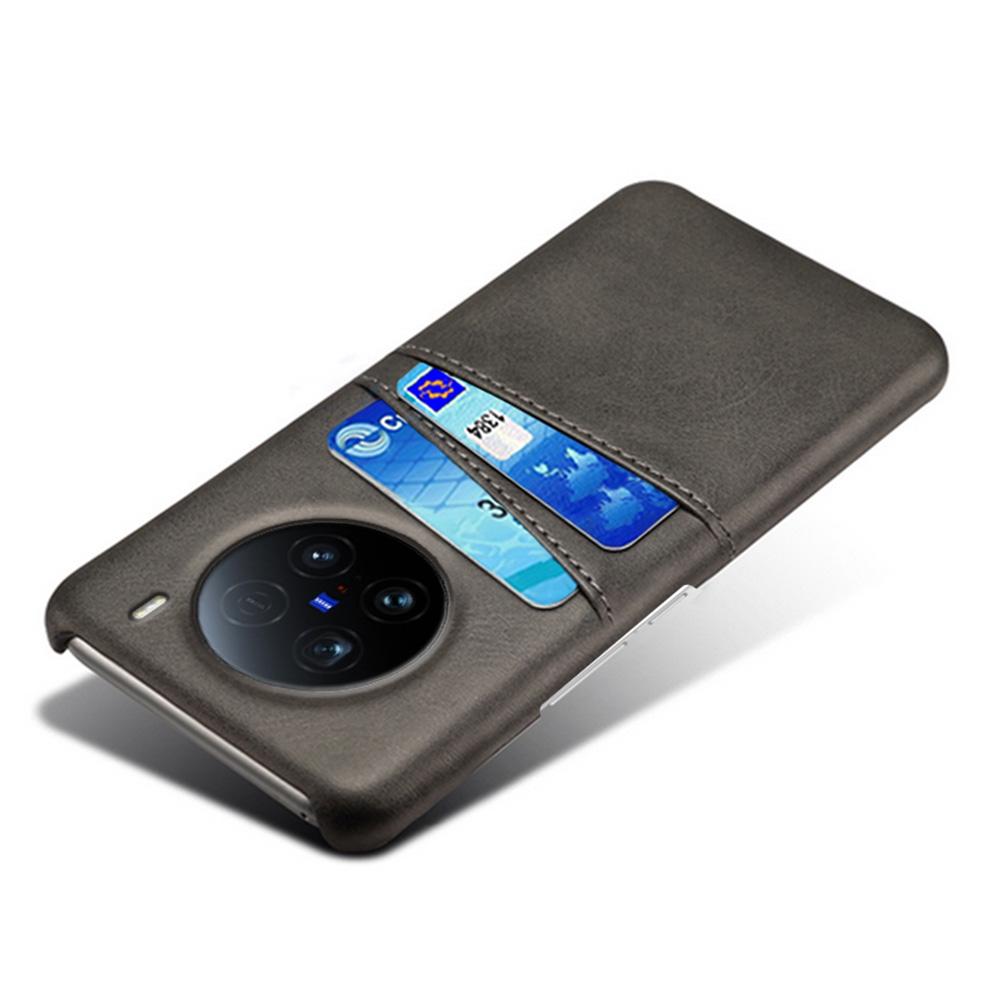 For Vivo X100 Ultra 5G Case Dual Card Slots PU Leather + Hard PC Phone Cover