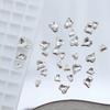 Nail Art Jewelry Mixed Transparent Pointed Bottom Diamond Burst Flash Big Crooked Heart Butterfly White Diamond Nail Art Jewelry
