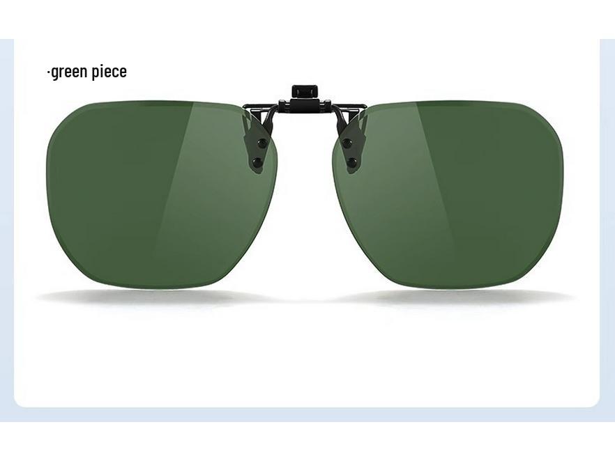 Occhiali da Sole Polarizzati Clip-On Ribaltabili da Uomo - Protezione UV per la Guida Giorno/Notte