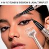 Ekskluzywny zestaw 4 w 1 do pielęgnacji oczu: Eyeliner, Kredka do brwi, Szczoteczka do tuszu do rzęs, Stempel do dolnych rzęs