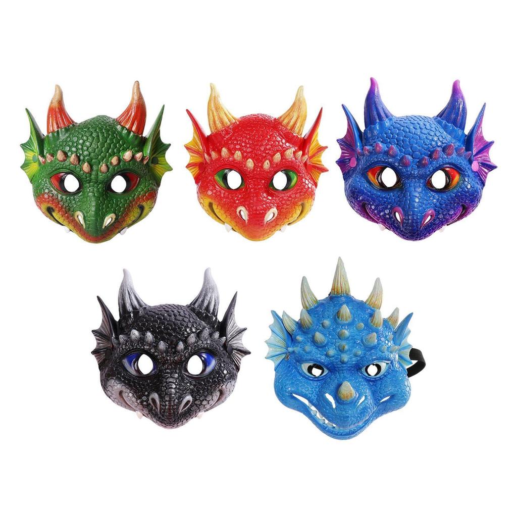 3D Tier Drachen Maske Halloween Maske Kinder Cosplay Karneval Kopf Abdeckung Maskerade Kostüm Party Dekorationen Für Kinder Teenager
