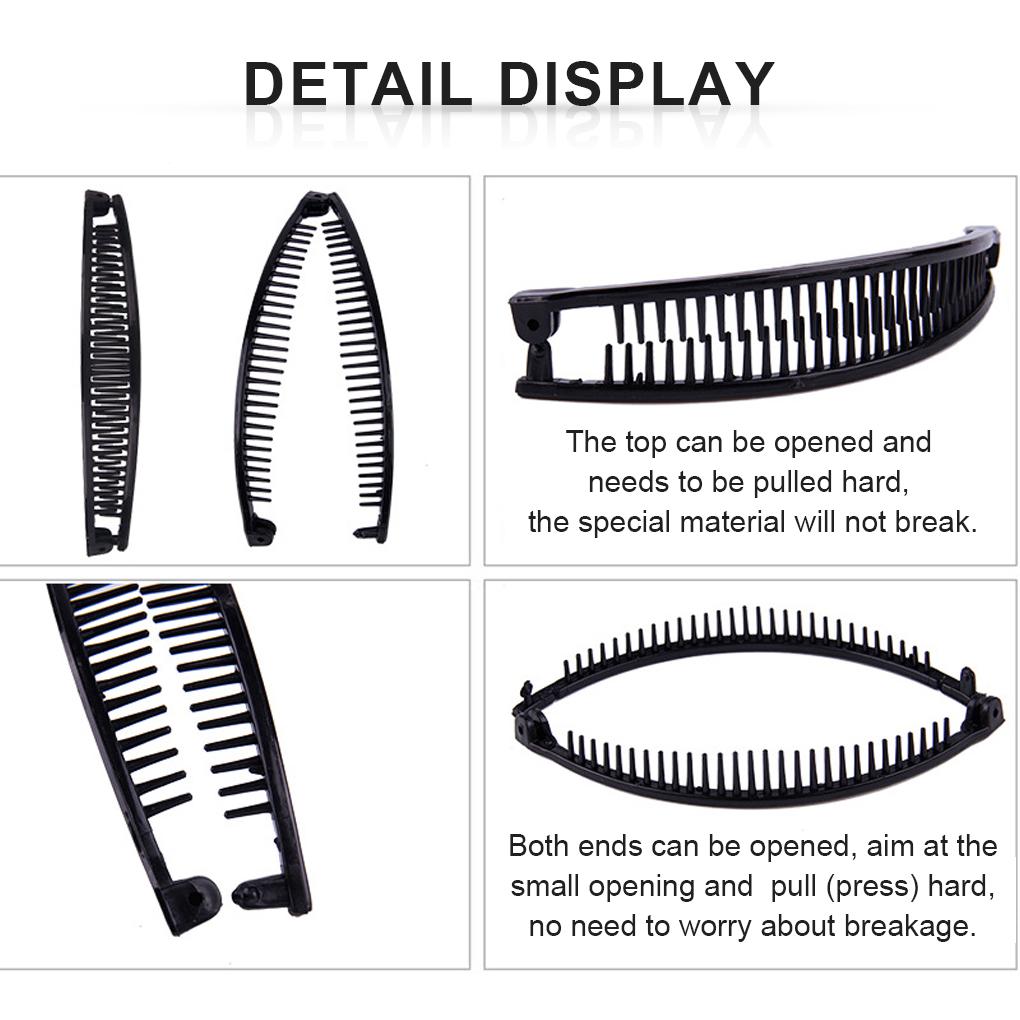 Hair Claws Stylish Plastic Shell Bridal Wedding Hairpin Girls Barrettes Light-weight Banana Clips for Women Lady Adults Teens