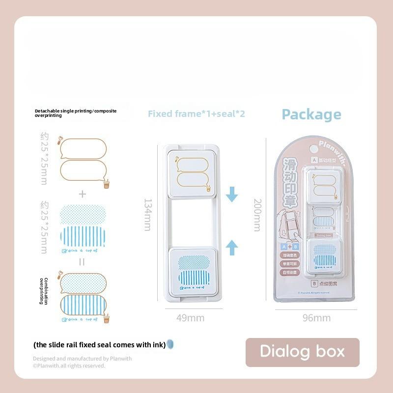 Sliding Stamp Japanese Cute Hand Account Stamp with Sliding Detachable Decorative Annotation Diagram