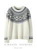 Women's Fair Isle Jacquard Cashmere Sweater - Round Neck, Pullover, Slimming Effect, Knit Base Layer for Autumn/Winter