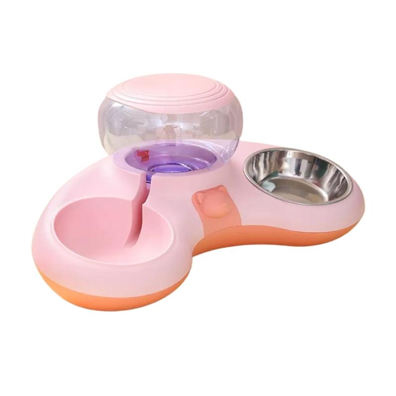 Non-slip Base Pet Dogs Cat Bowls Automatic Water Dispenser Slow Feeding Water Bowl for Feeding Puppies Indoor Food Dish