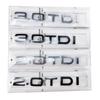 Chrome Black ABS Letters 2.0 TDI 3.0 TDI Rear Boot Trunk Logo Badge Emblem Sticker Decal For R44 A3 A4 A5 A6 Q3 Q5 Q7 S7 AH4