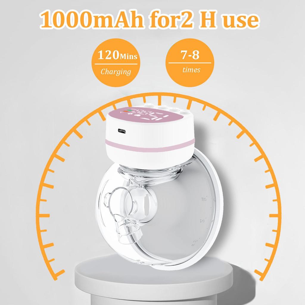 Hands-Free Wearable Electric Breast Pump with Integrated Massage – Painless, Fully Automatic, Portable Milk Extractor.