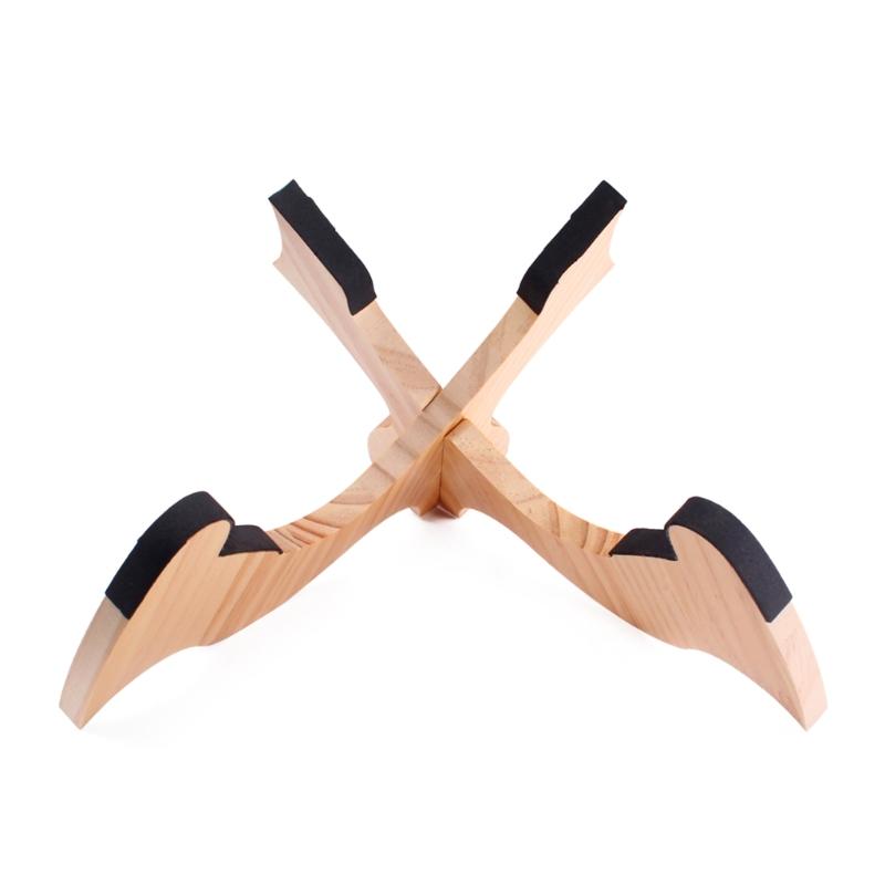 Concert Portable Ukulele Stand Wooden X Frame Instrument Stand Easy To Use