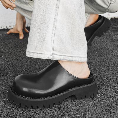 Atmungsaktive Halbschuhe Herren Loafers Herren Plateau Leder Hausschuhe Neue Mode Bequeme Bootsschuhe Herren Atmungsaktive Slipper Mules
