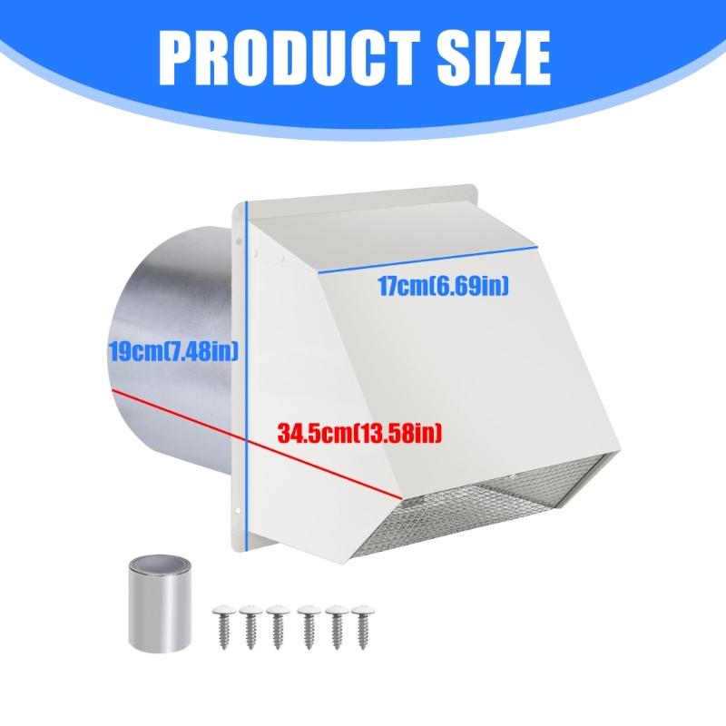 4 In Wall Mount Vent Durability Steel Construction Enhances Airflows Easyly Installation Home Commercial Use