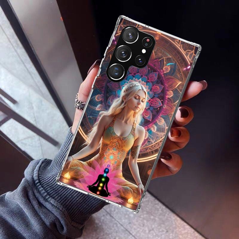 Meditation Yoga Girl Phone Case For Samsung Galaxy S23 S24 S25 Edge S26 Ultra S22 + S21 Plus S20 FE Cover Silicone Print Shell G