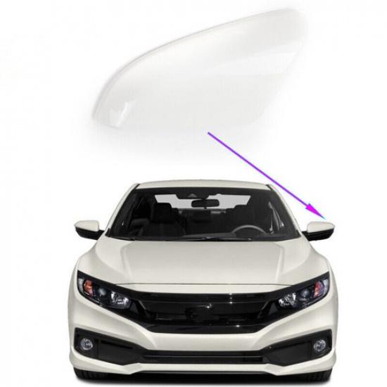 2X For Honda CIVIC 2016-21 Side Car Rearview Mirror Cover Trim Cap Replacement