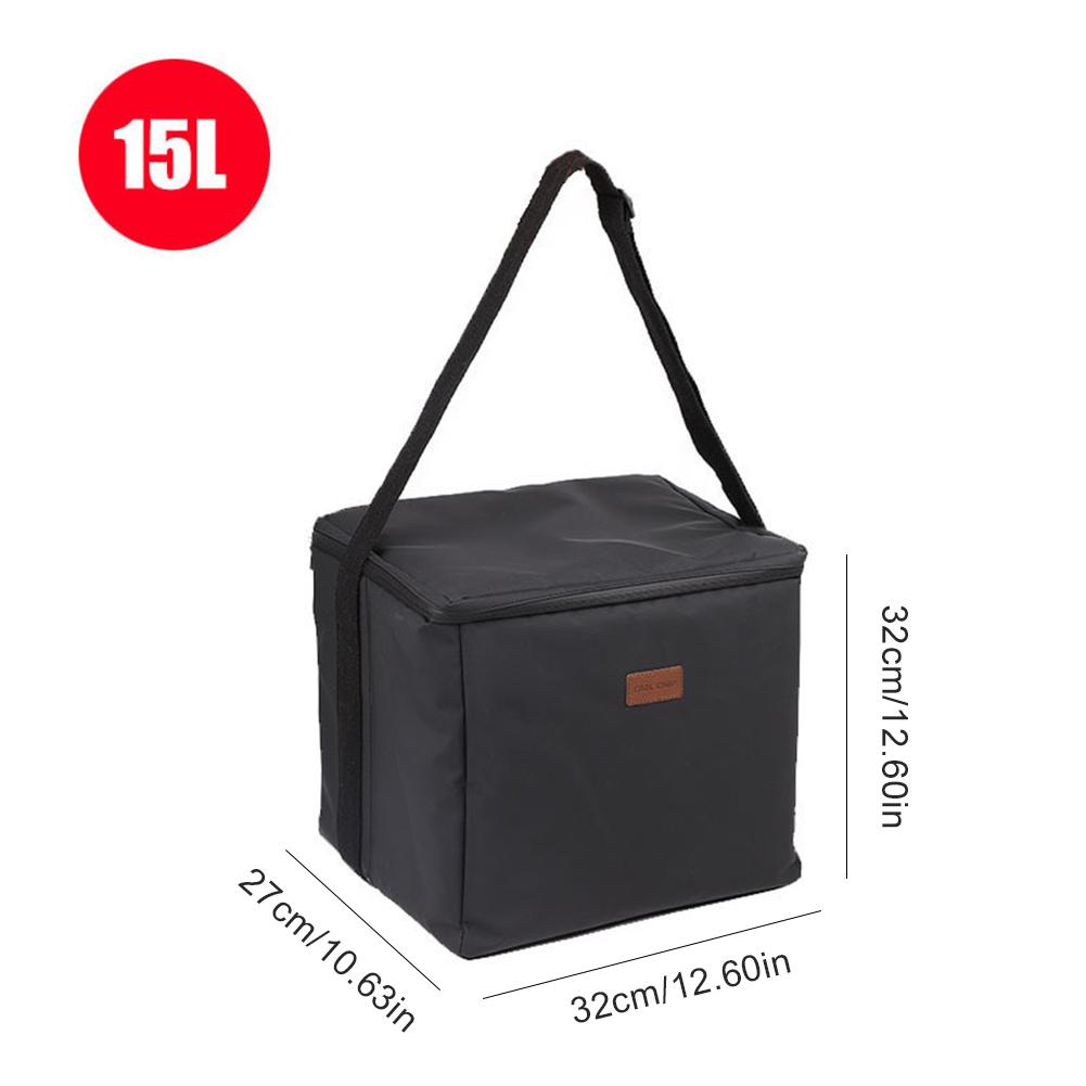 15L Picnic Cooler Refrigerator Bag Waterproof Heat Insulated Tote Bag Large Capacity Hot Cold Thermal Bag for Outdoor Picinic