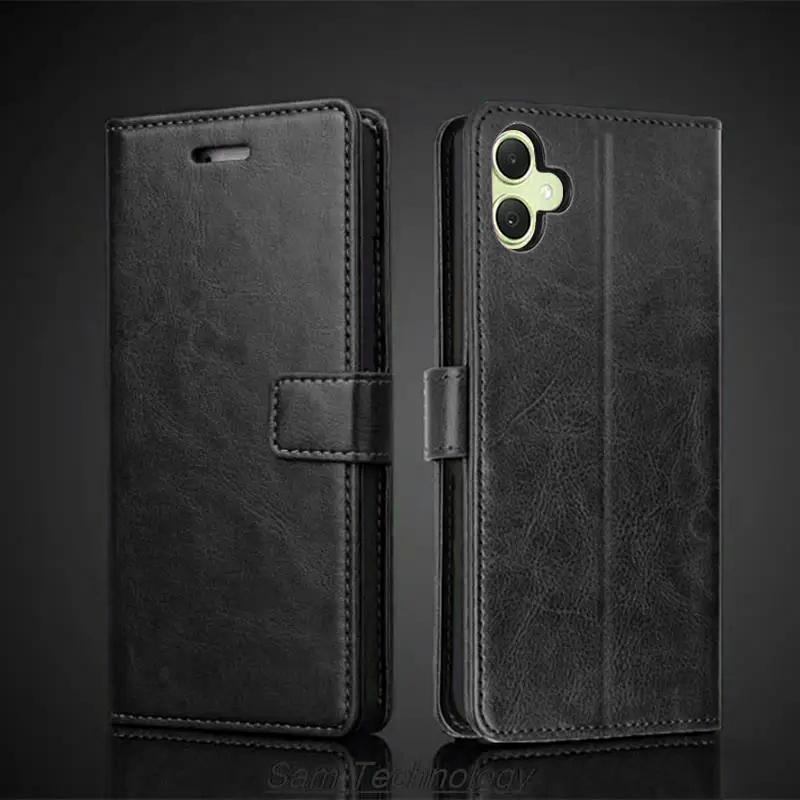 Luxury Classic Flip Book Wallet Leather Phone Case Cover Money + Card Slot for Samsung Galaxy A05 A05S A15 A25 A35 A55 5G 4G S23 S22 S24 S24+ Ultra