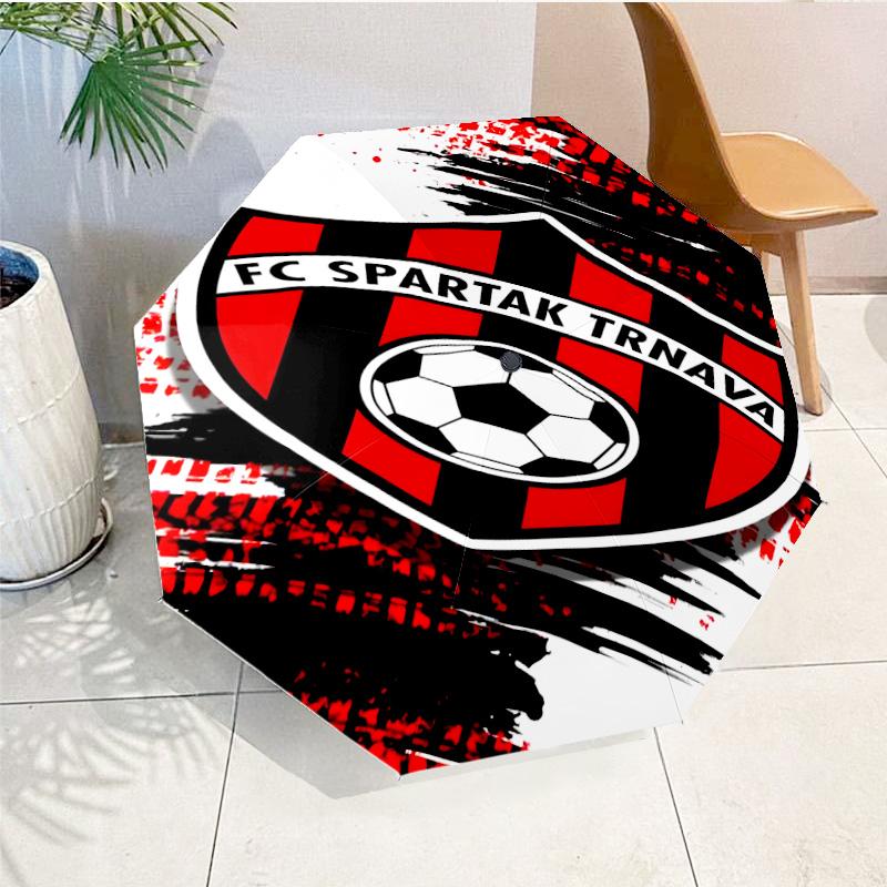 Star Soccer Emblem Printed Automatic Umbrella, 8-Frame for Travel, camping, Casual Umbrella, Essential Gift for for family and friends
