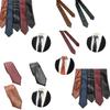 Herren Pu-Leder Krawatte Schmale Version 5,5 cm Breite Britischer Business-Stil Einfarbig
