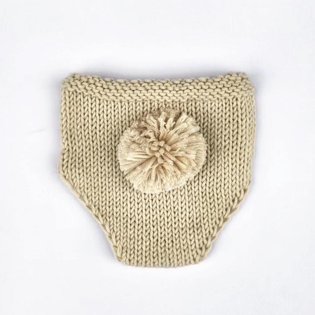 Hand-Knitted Newborn Rabbit Sweater Set - Baby Photo Outfit