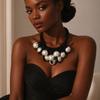 Exaggerated Large Pearls Necklace Luxurious Statement Necklace  for Wedding Party