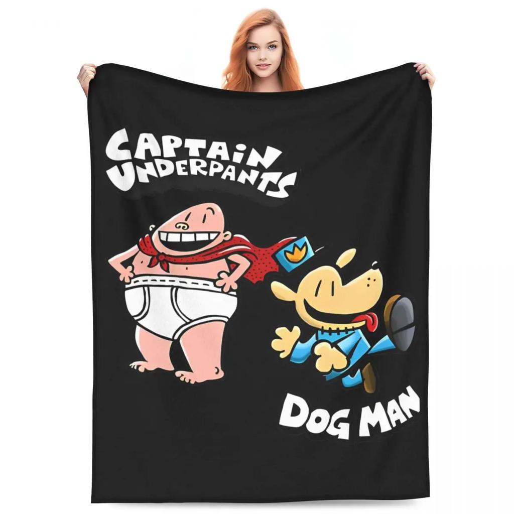 Dog Man Dogman A Přítel Mikro Deka Pikniková Flanelová Lůžkovina Přehozy Na Pohovku Postel Teplá Přizpůsobená Kvalitní Přehoz