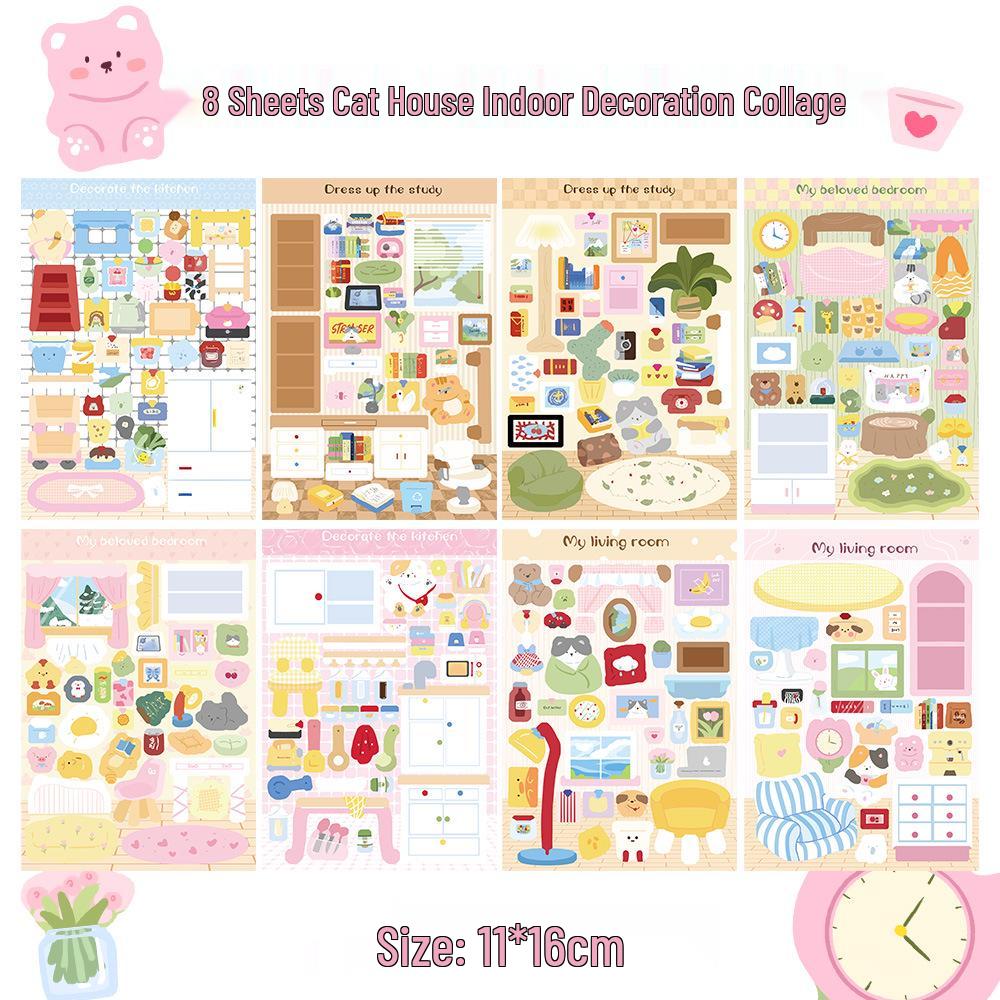 DIY Cute Animal Illustration Stickers for Phone Case - Thousand Layer Collection
