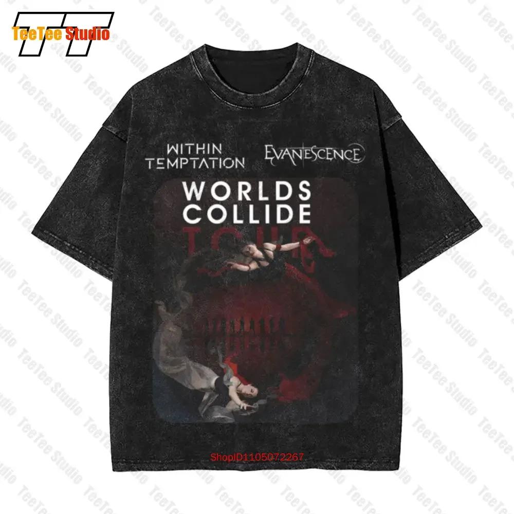 Evanescence Within Temptation Worlds Collide Винтажная Оверсайз Футболка Fr GOW S