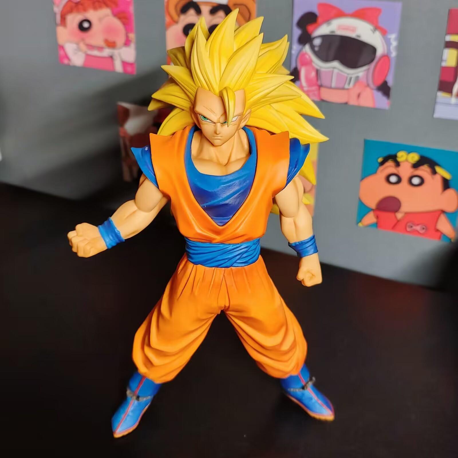 

Anime Dragon Ball Handmade Doll Sun Wukong Super Saiyan 3 Model Play Doll Ornament Model Ornament Birthday Gift Toy Collectibles 28CM