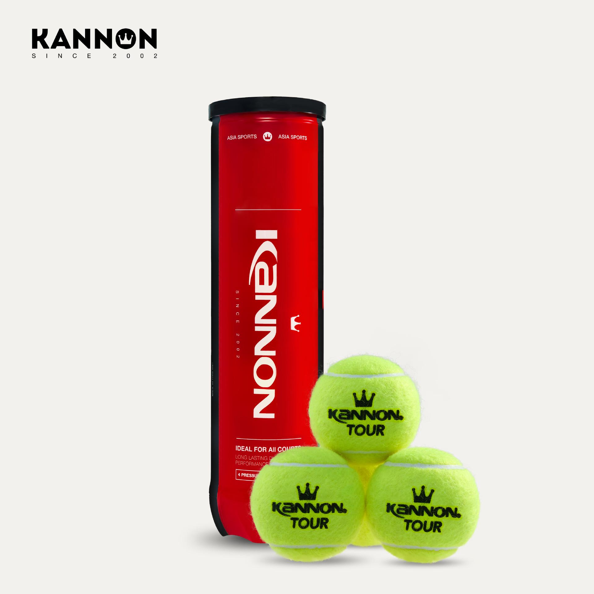 KANNON Kanglong TOUR P4 Tennis Balls - 4 Pack, Constant Pressure, Competition Grade One can (4 balls)