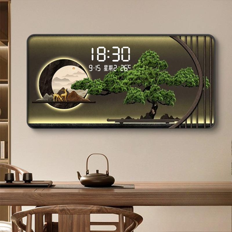 Luxury Calendar Wall Clock Modern Bedroom Digital Living Room Large Wall Clock Nordic Designer Electronic Clock Mural Home Decor