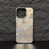 Teddy Cute bear cartoon pattern Phone Case Magnetic IMD Colorful Silver case for iPhone 17 16 15 14 13 12 Pro Max