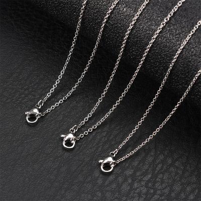 12Pcs/Lot 40cm Flat Cross O-Chains For Women Simple Necklace Jewelry DIY Necklace Accessories