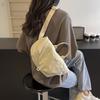 Solid color simple casual shoulder messenger bag women's large capacity lightweight folding handbag versatile fashion breast bag