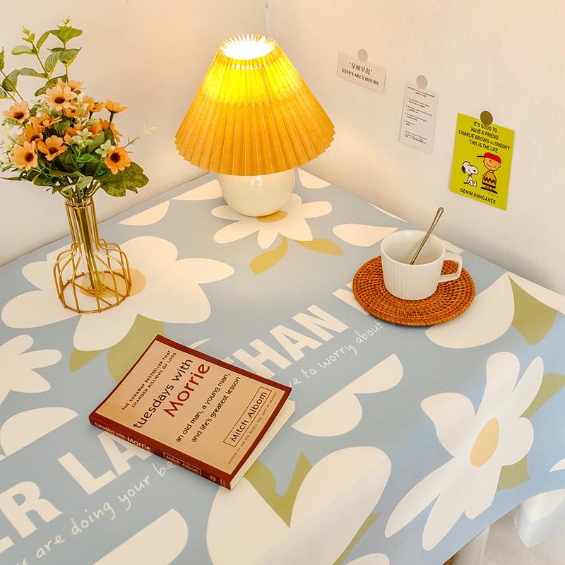 Small Fresh Student Flannel Tablecloth Desk Bedside Table Coffee Table Cover Cloth Photo Background Picnic Cloth