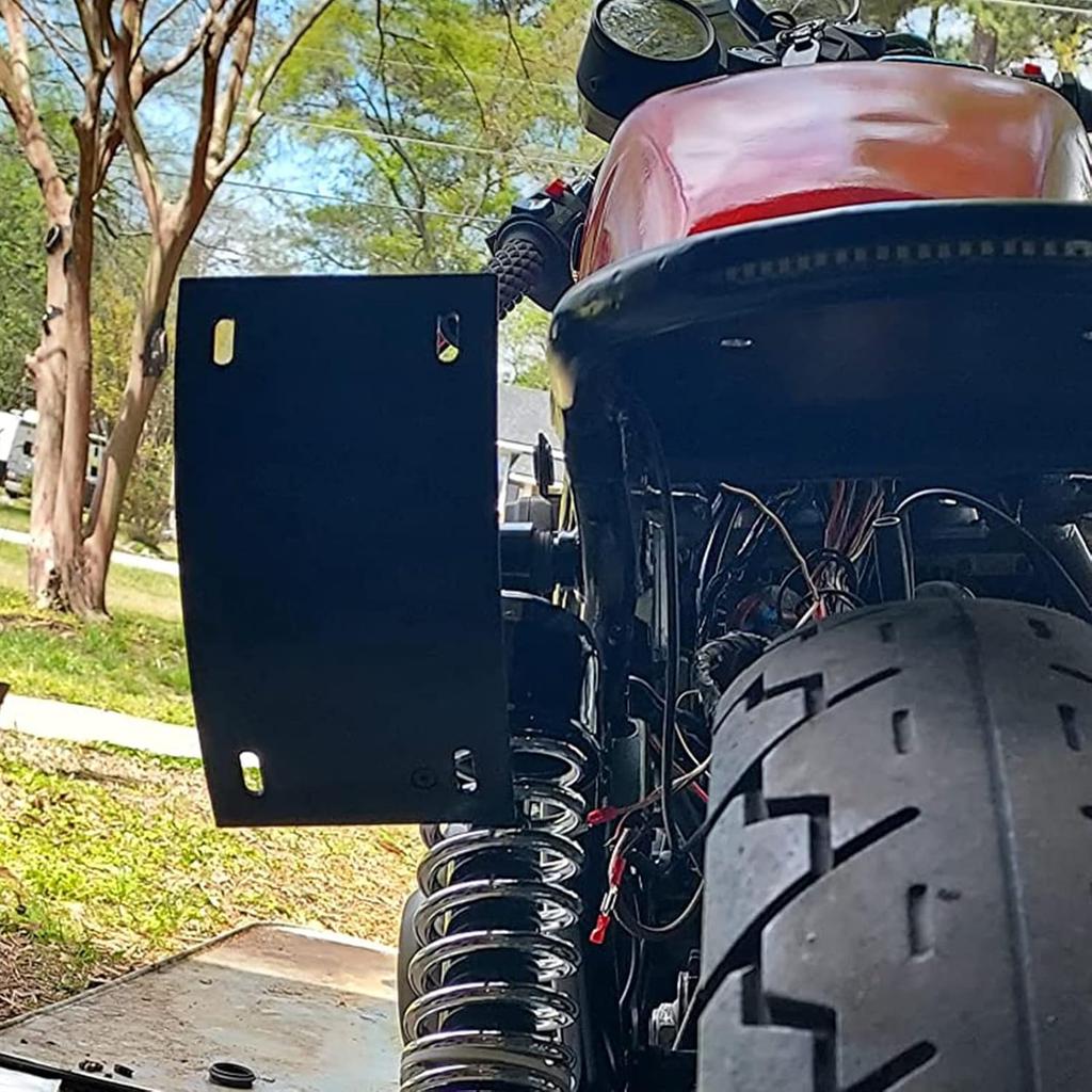 SUNPIE Black Motorcycle Cured Vertical Side Mount Licese Plate Tag Holder Bracket Fits All Sport Bike