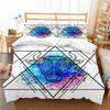 Geometric Shape Quilt Cover Pillowcase Two Three Piece Set Polyester Home Textile Kit 3D Digital Printing