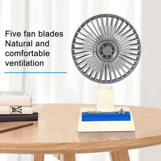 Vintage Desk Fan Adjustable Speed USB Rechargeable Summer Cooling Fan Strong Wind Quiet Portable Outdoor Travel Personal Fan