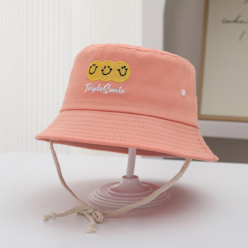 Korean Spring 2026 Baby Smiley Face Bucket Hat for Boys and Girls - Cute, Adorable, Sun Protection Fisherman Style