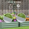 Set of 2 291L Raised Garden Bed, Elevated Galvanised Planter Box for Flowers, Herbs, 100x100x30cm, Green